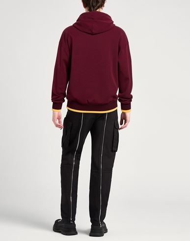 Man Sweatshirt Burgundy Size L Cotton, Polyester