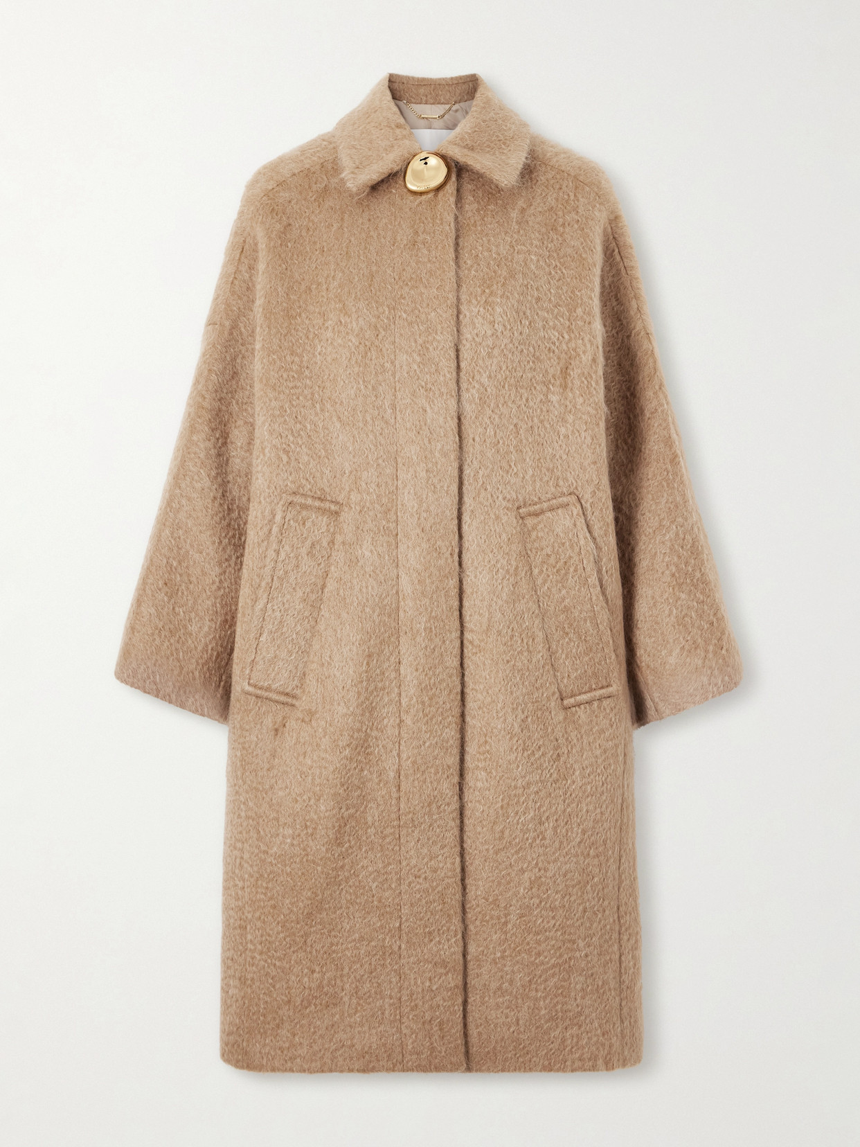 Alger Brushed Wool And Mohair-blend Coat - Neutrals
