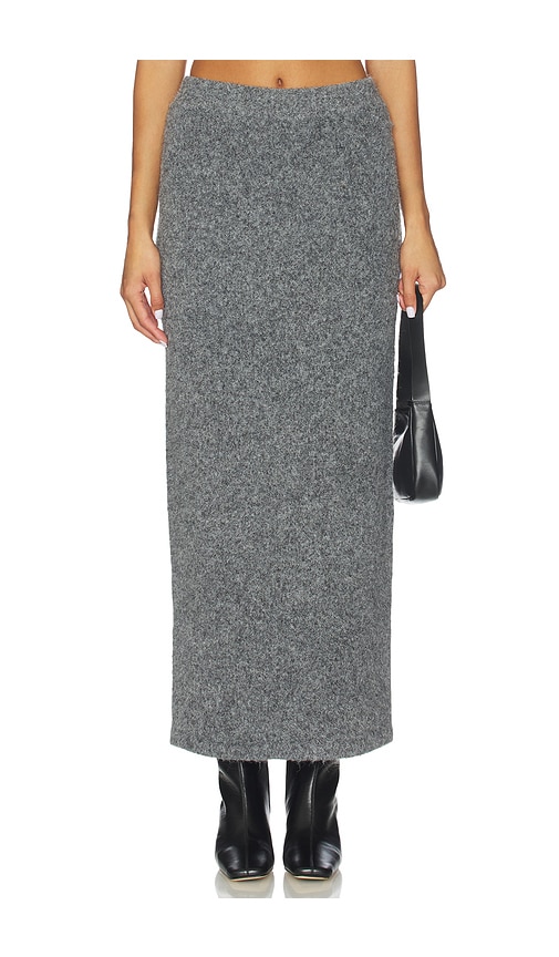 Line & Dot Sonora Sweater Skirt in Charcoal. L. Also in M