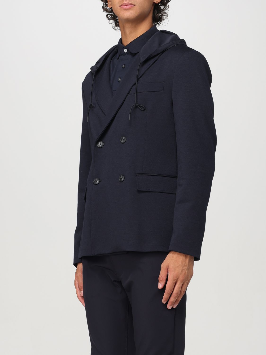 Hooded blazer - Blue