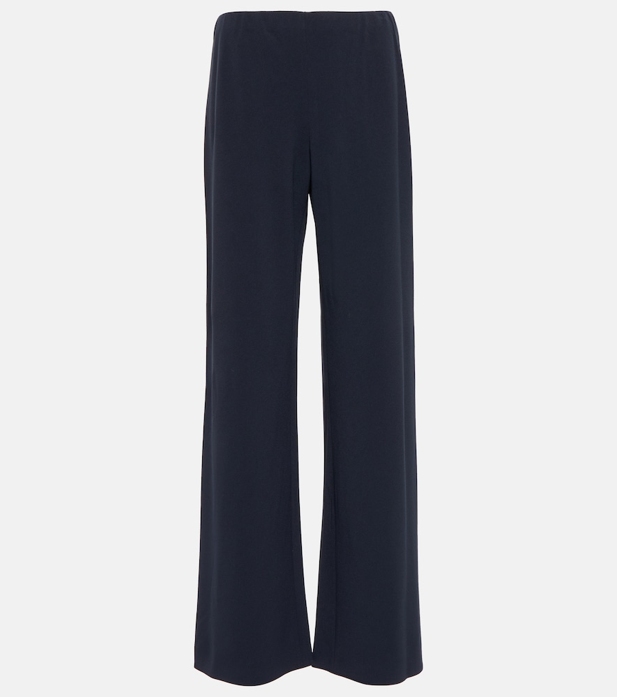 High-rise crêpe pants