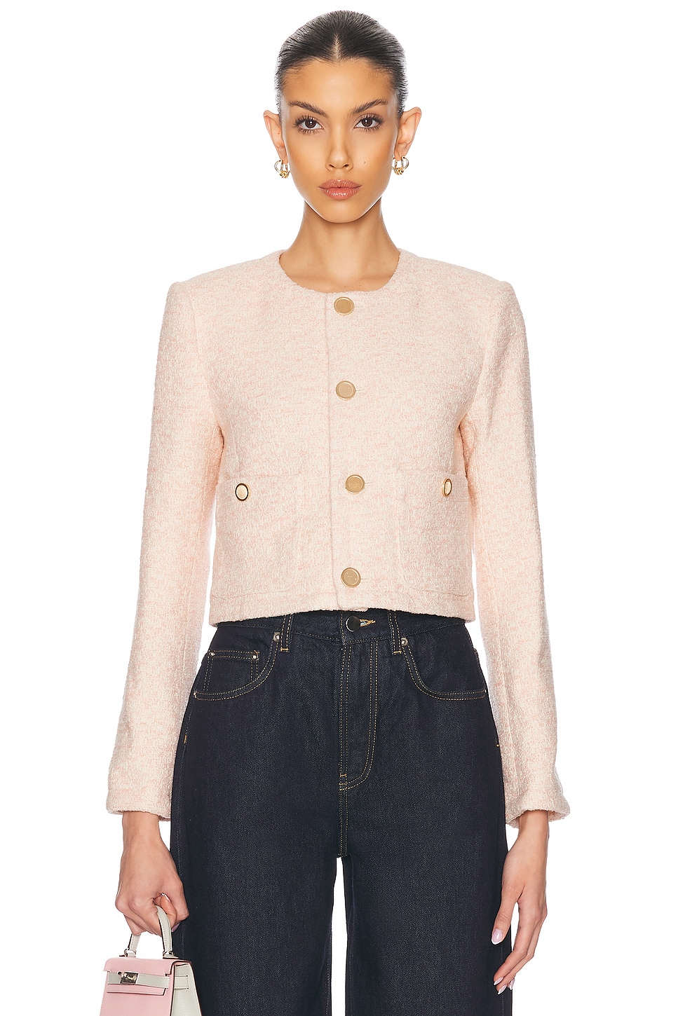 FRAME The Tweed Blazer in Pink. -  XS also in