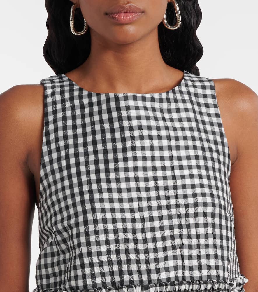 Gingham ruffled top