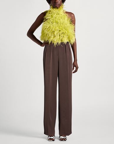 Woman Pants Brown Size 10 Polyester, Viscose, Elastane