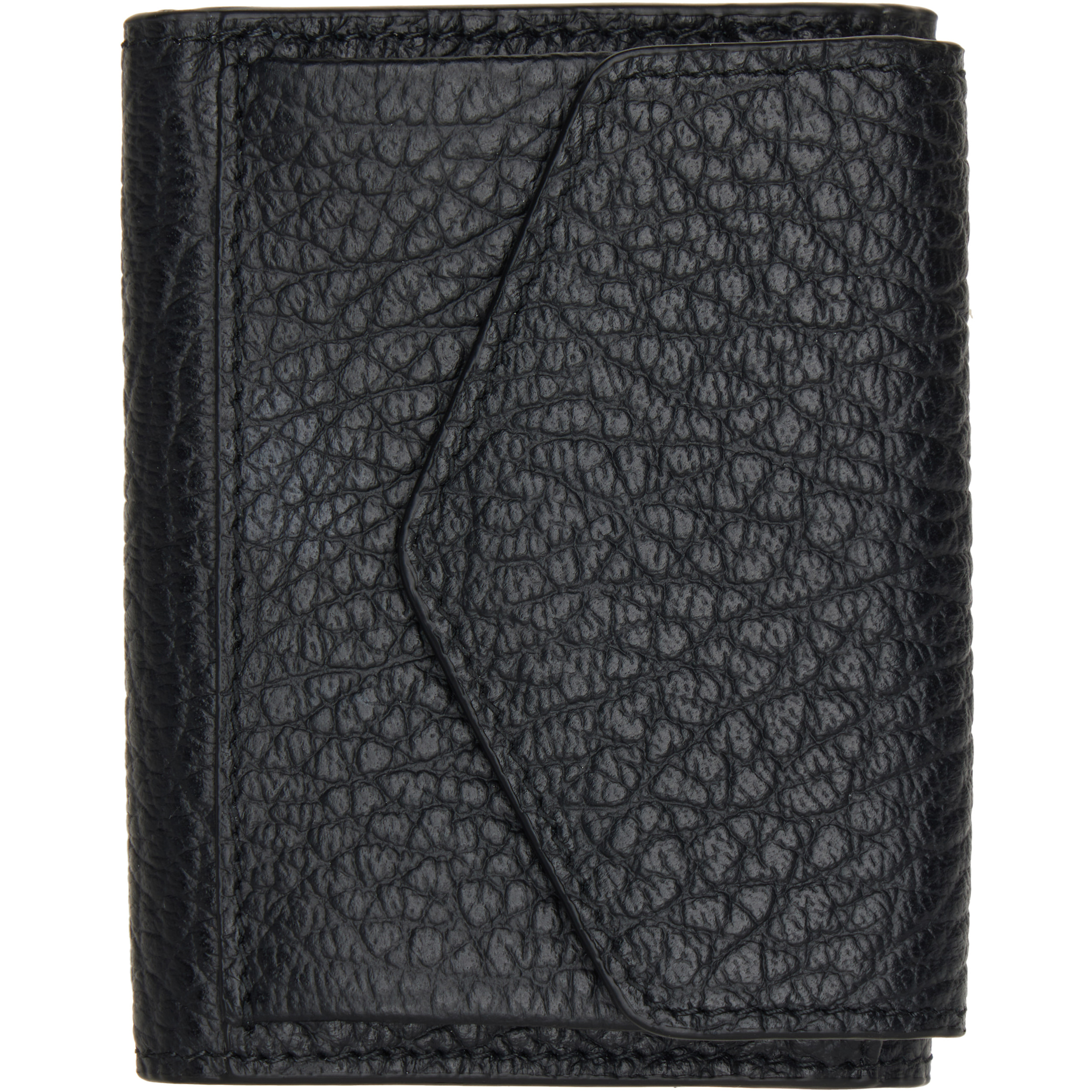 Black Four Stitches Pocket Wallet