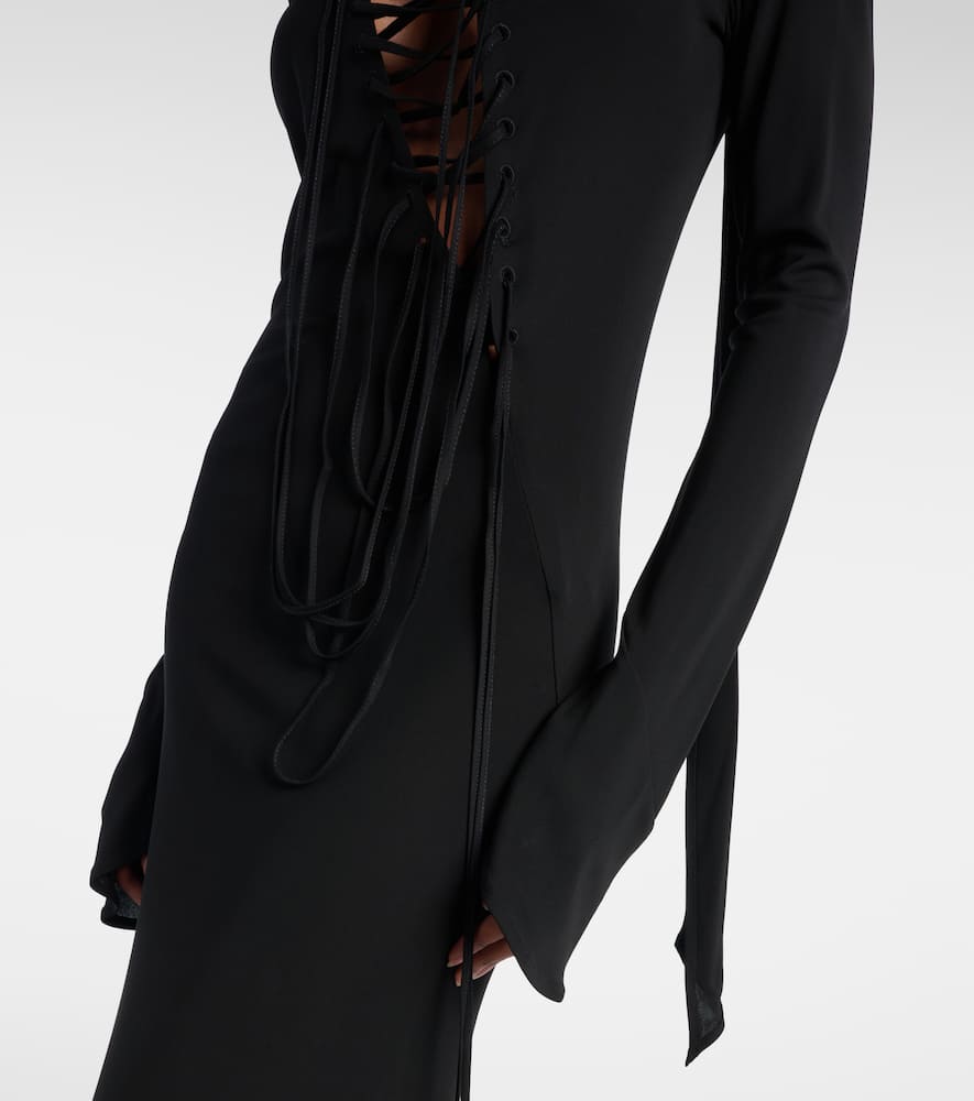 Cutout crêpe maxi dress