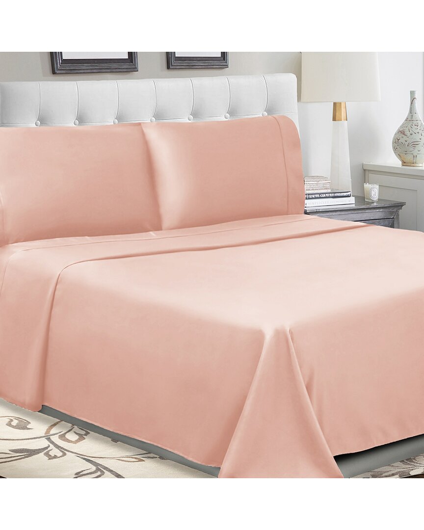 Solid 300-Thread Count Cotton Percale Deep Pocket Sheet Set