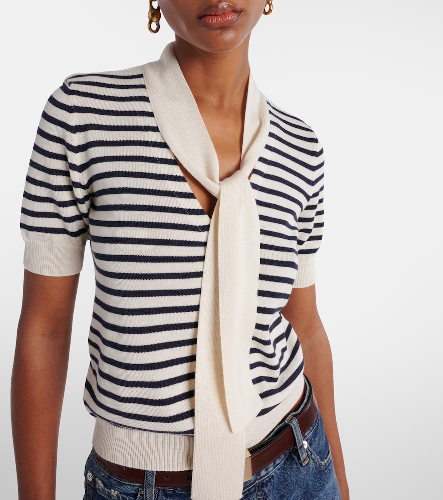 The Sailor striped tie-neck sweater