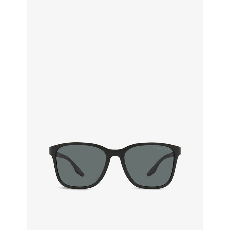 Womens Black PS 02WS Square-frame Acetate Sunglasses
