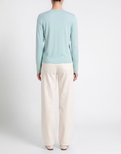 Woman Cardigan Turquoise Size 1 Linen, Elastane