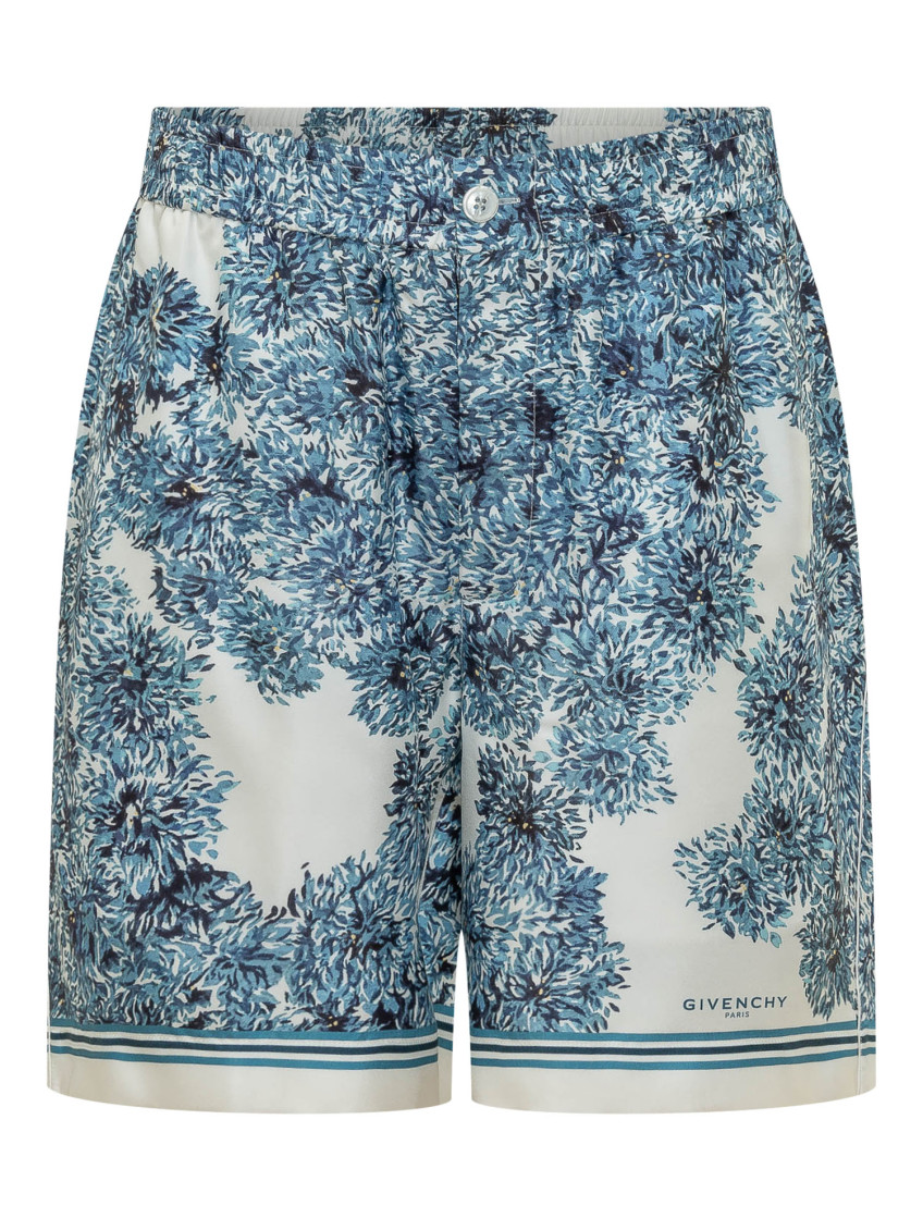 Blue Floral Shorts