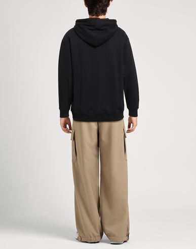 Man Sweatshirt Black Size M Cotton, Polyester