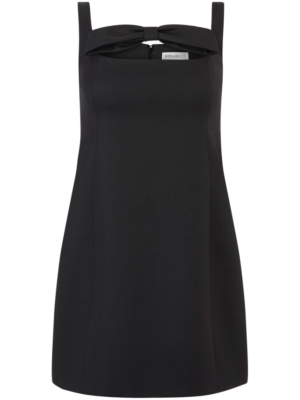 Wool mini dress - Black