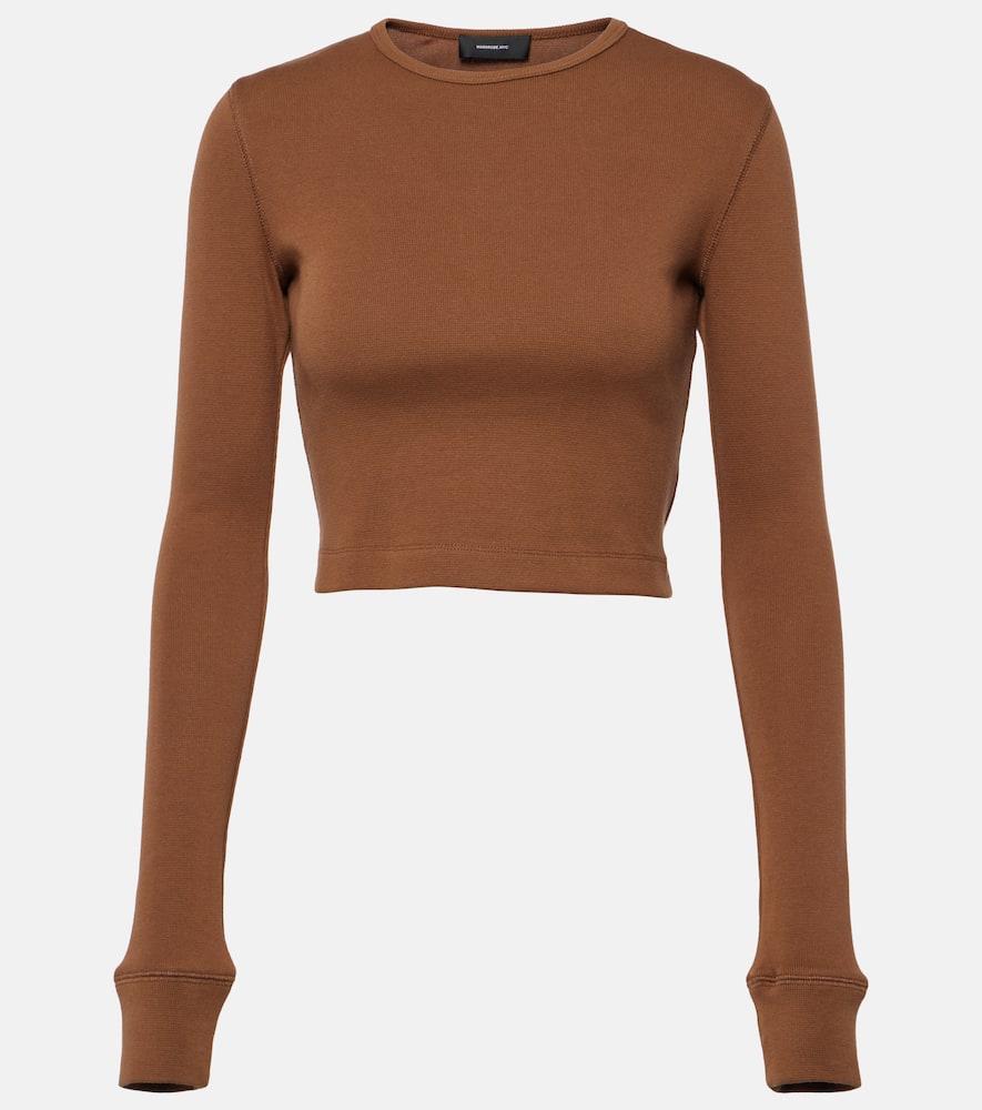 X Hailey Bieber jersey crop top