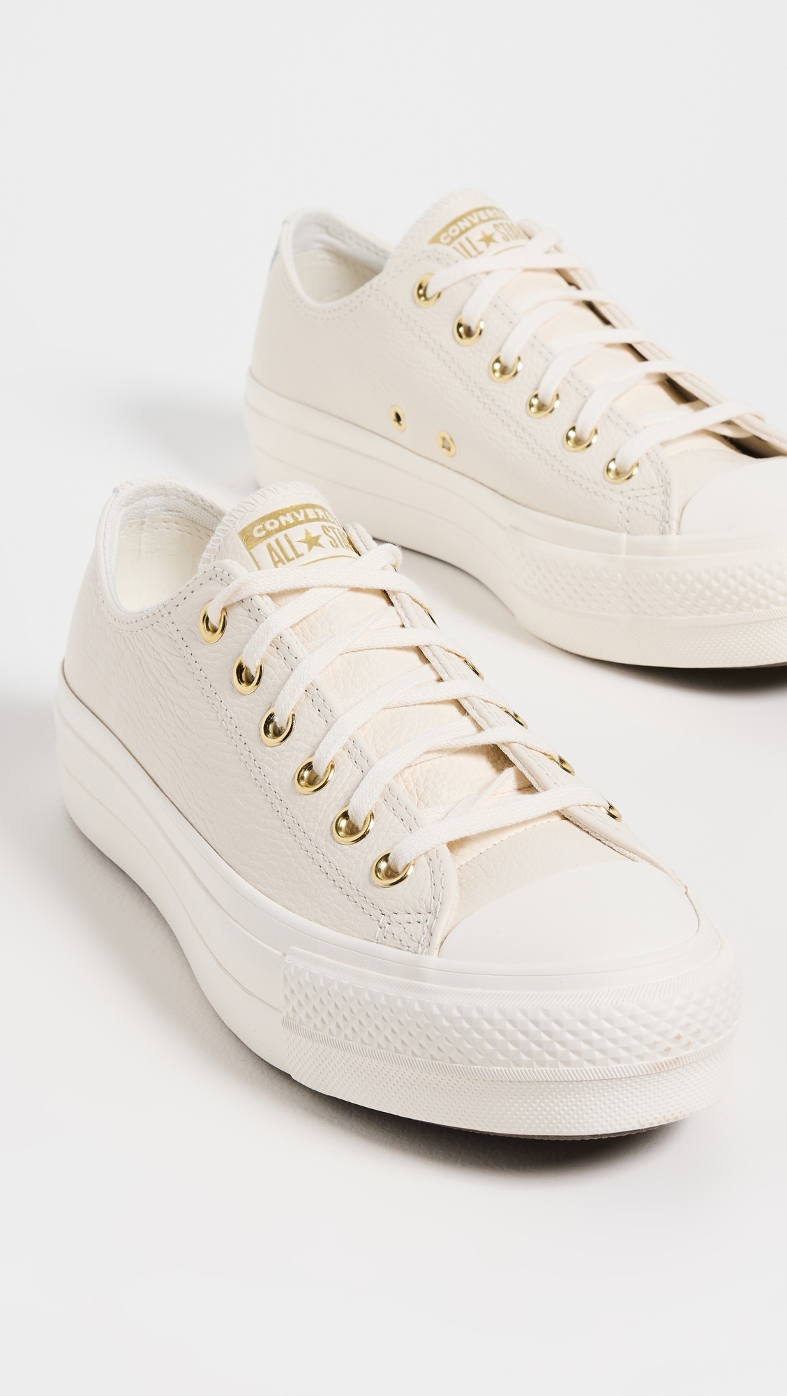 Chuck Taylor All Star Lift Platform Gold Sneakers Egret/Gold