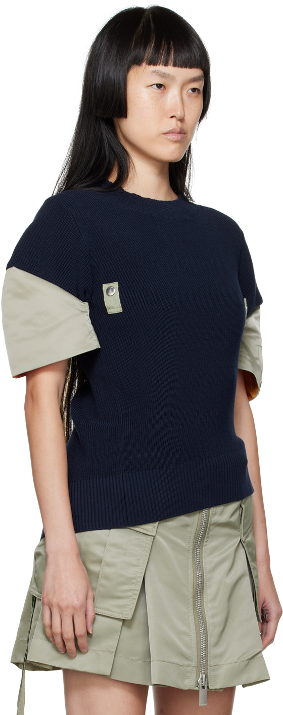 Navy & Khaki Mix Sweater