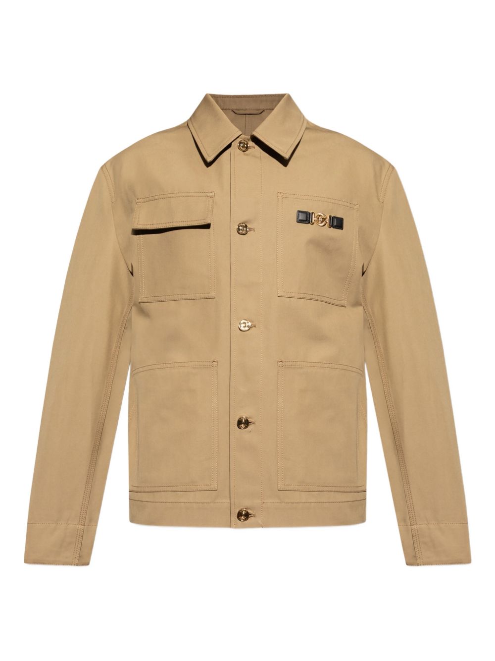Medusa Biggie buttoned-up jacket - Neutrals
