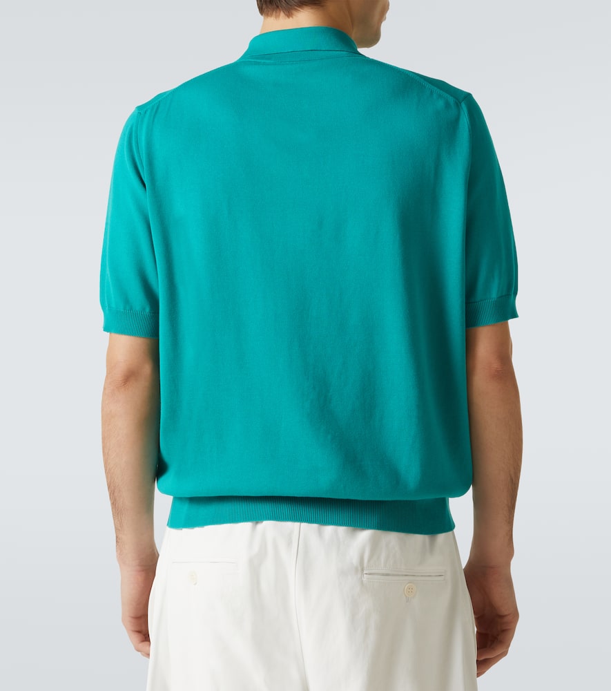 Pointelle knitted cotton cardigan