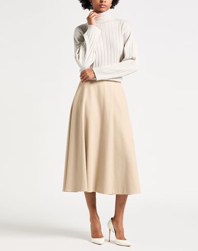 Woman Turtleneck Beige Size L Cashmere