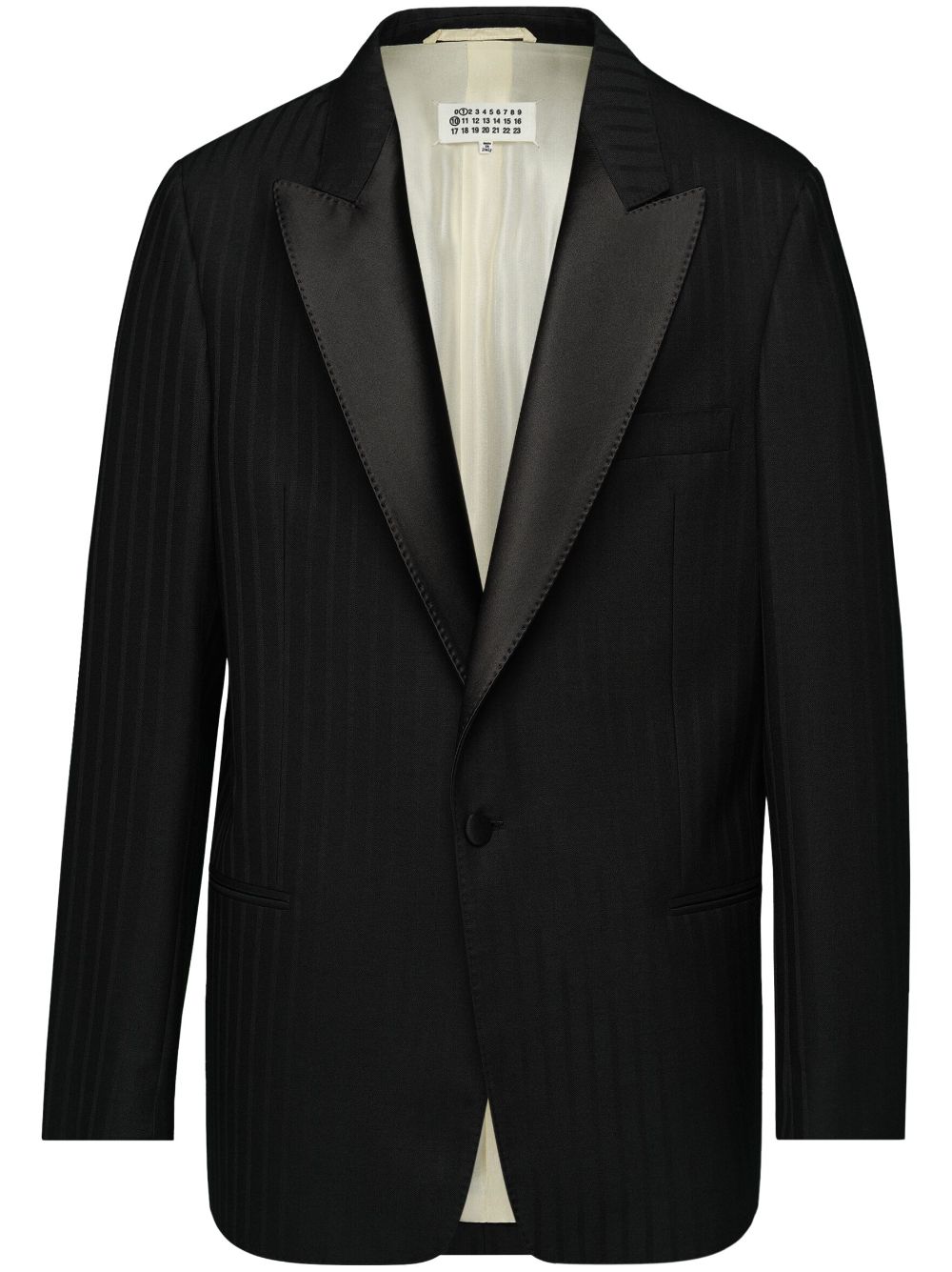 Single breasted wool blazer - Black