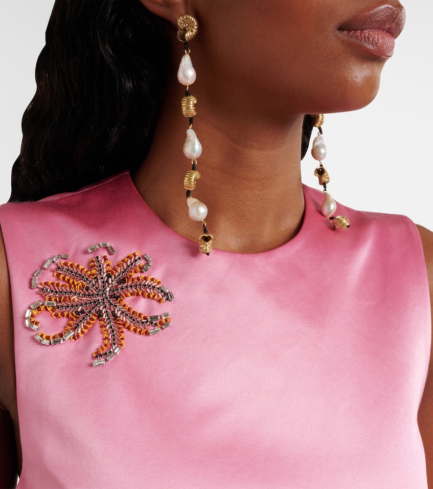 Alémais Neptuna embellished satin minidress