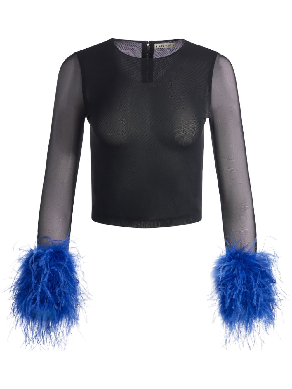 Delaina mesh top - BLACK/ROYAL