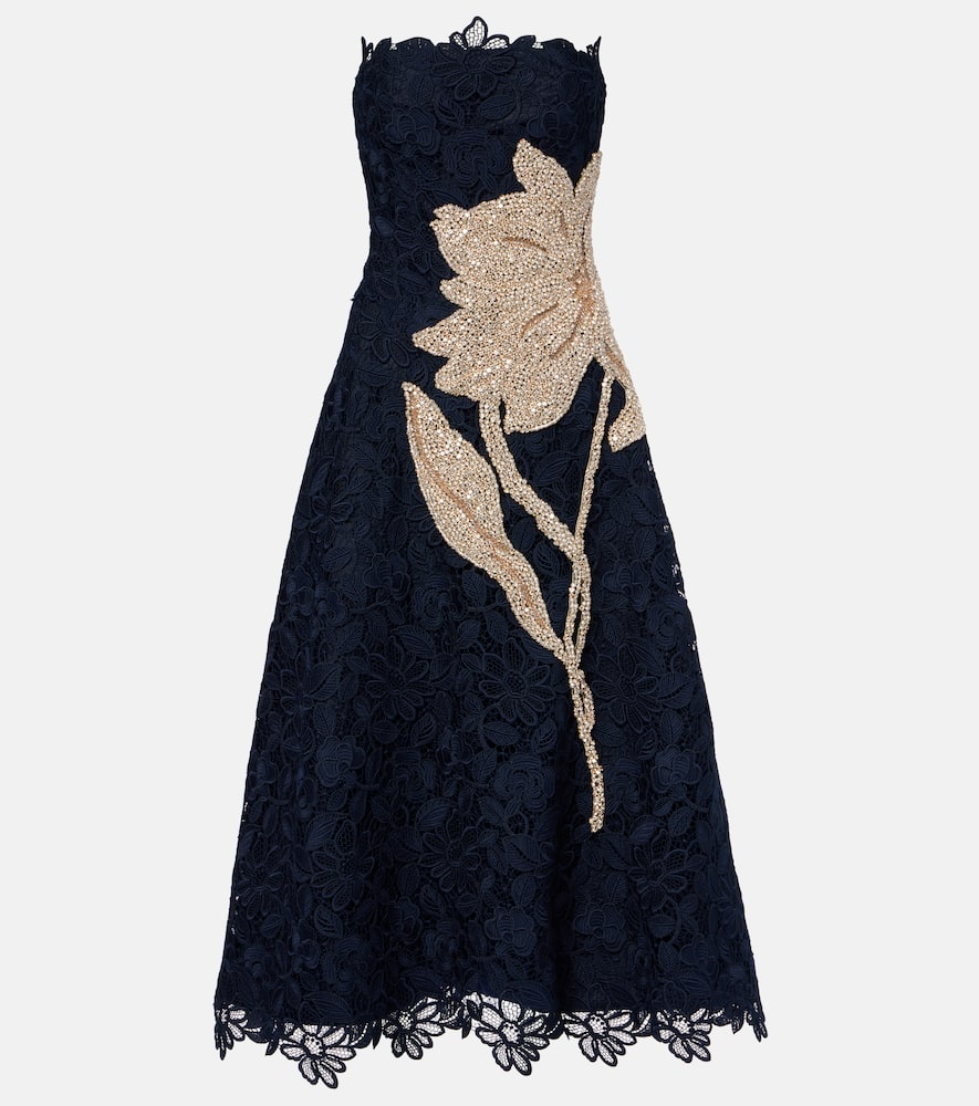 Mariela appliqué lace gown