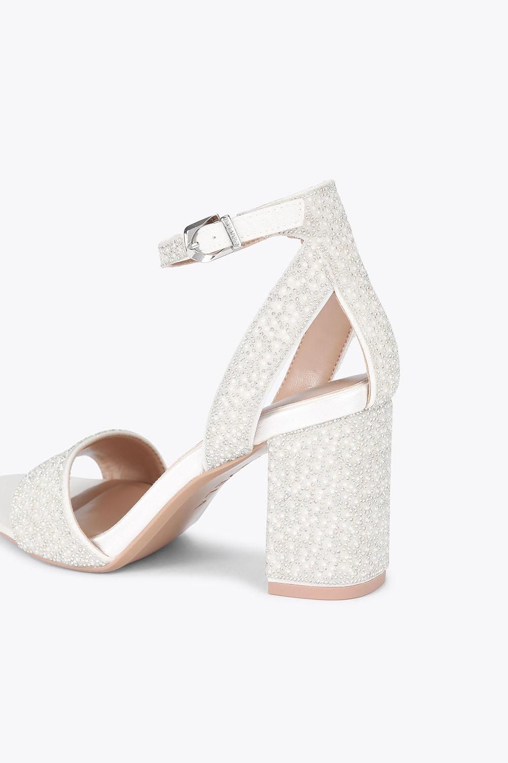 Carvela 'kianni Wide Fit' Fabric Heels In White