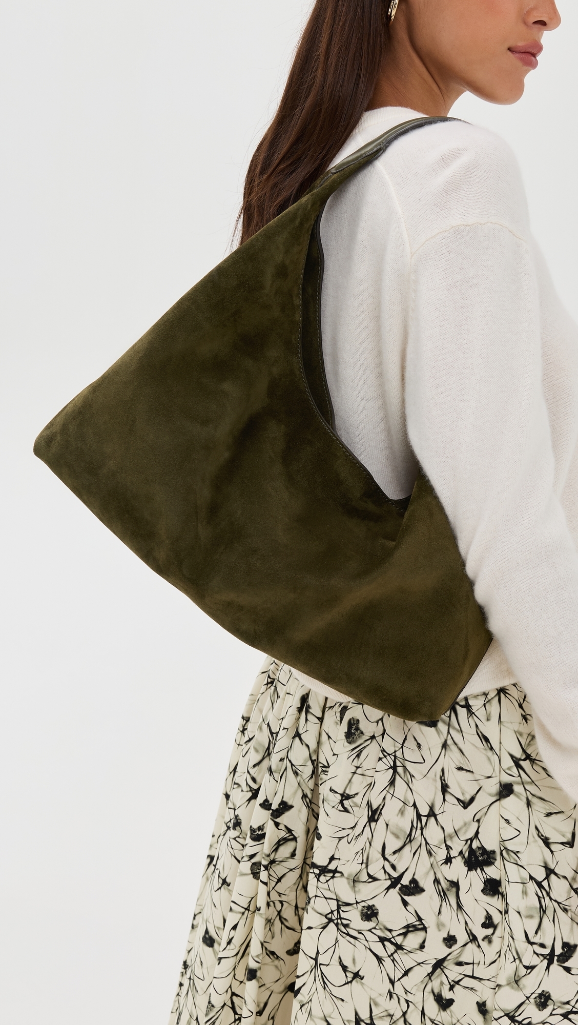 The Mylie Shoulder Bag in Italian Leather Loden One Size