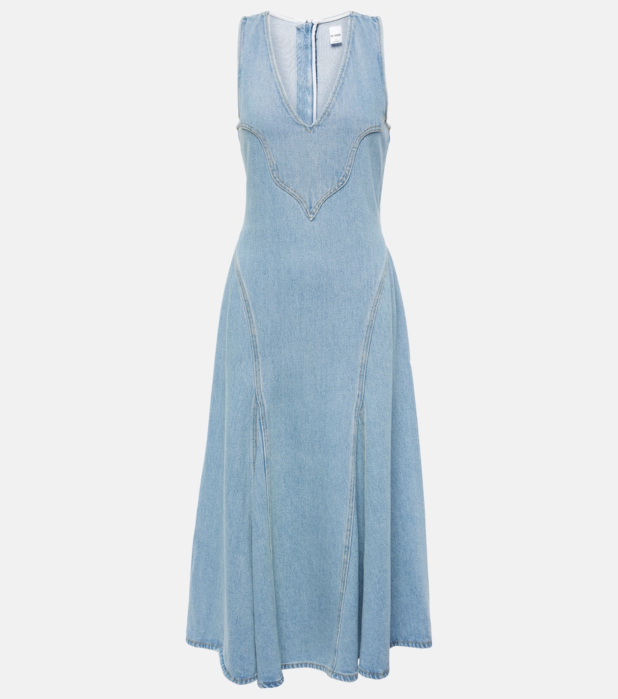 Re/Done Western denim midi dress