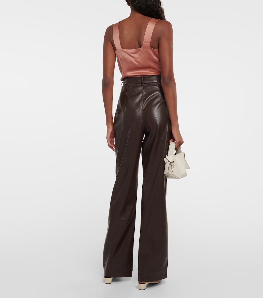 Leena faux leather straight pants