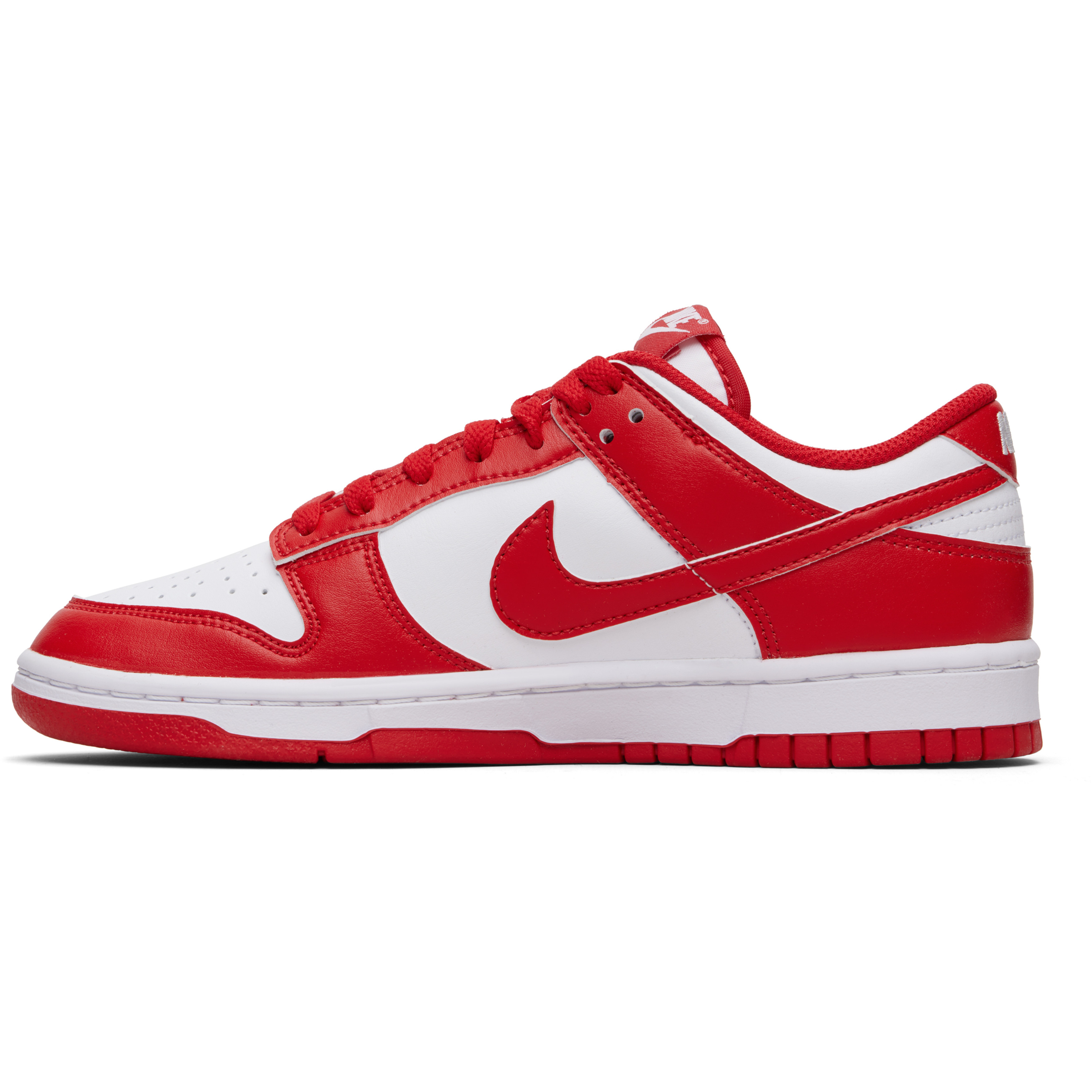 Red & White Dunk Low Retro Sneakers