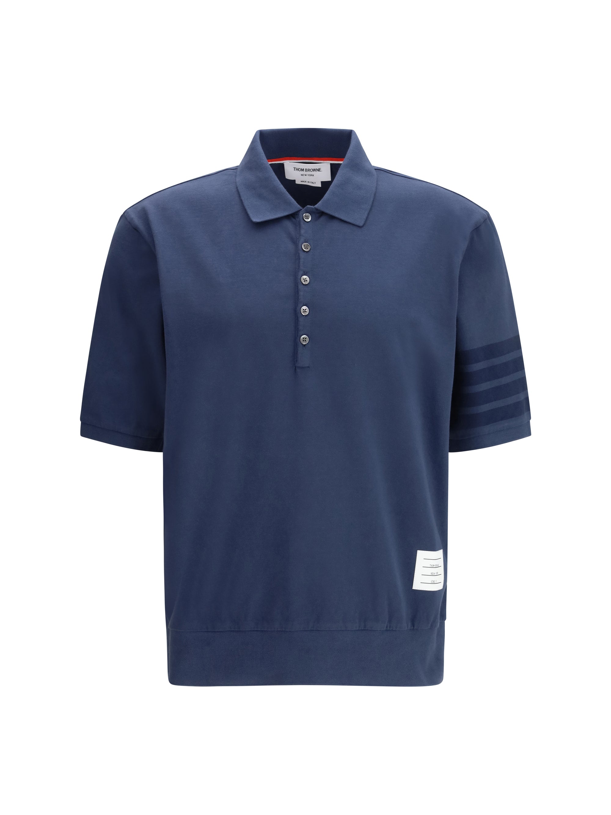 Cotton Knit Polo — Navy