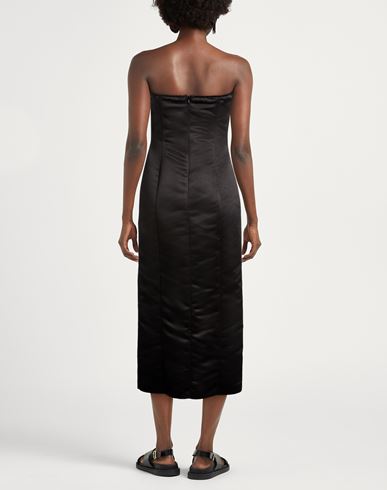 Woman Midi dress Black Size 8 Polyester