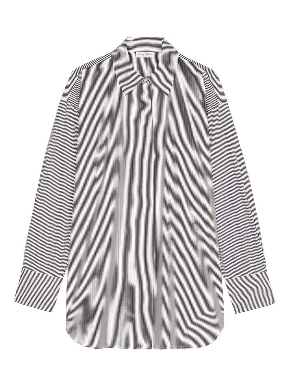 Striped button-up shirt - Black