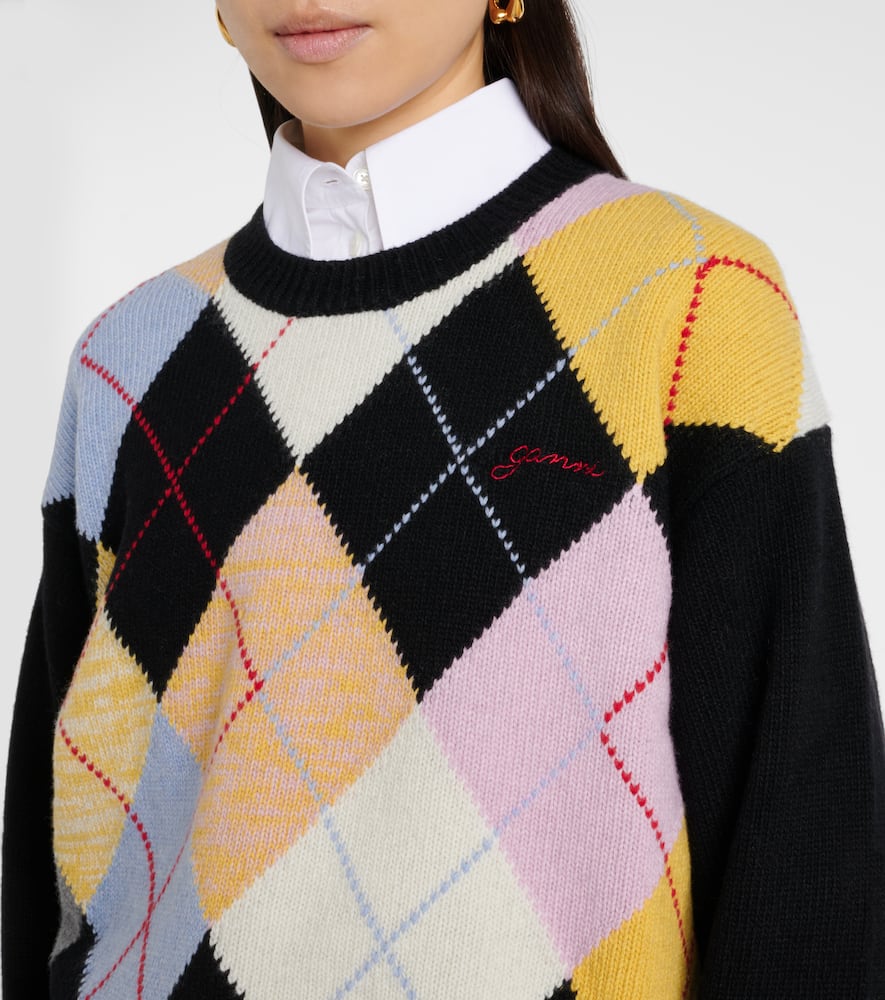 Harlequin argyle wool-blend sweater