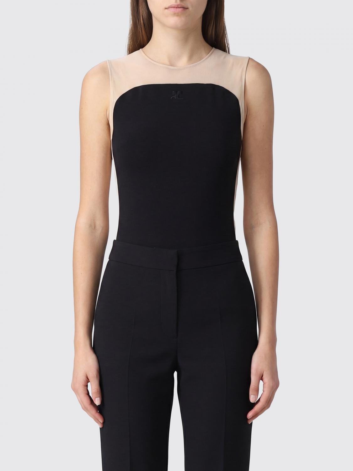 COURRÈGES Top Woman color Black