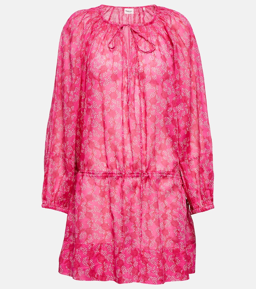 Marant Etoile Parsley floral cotton tunic dress