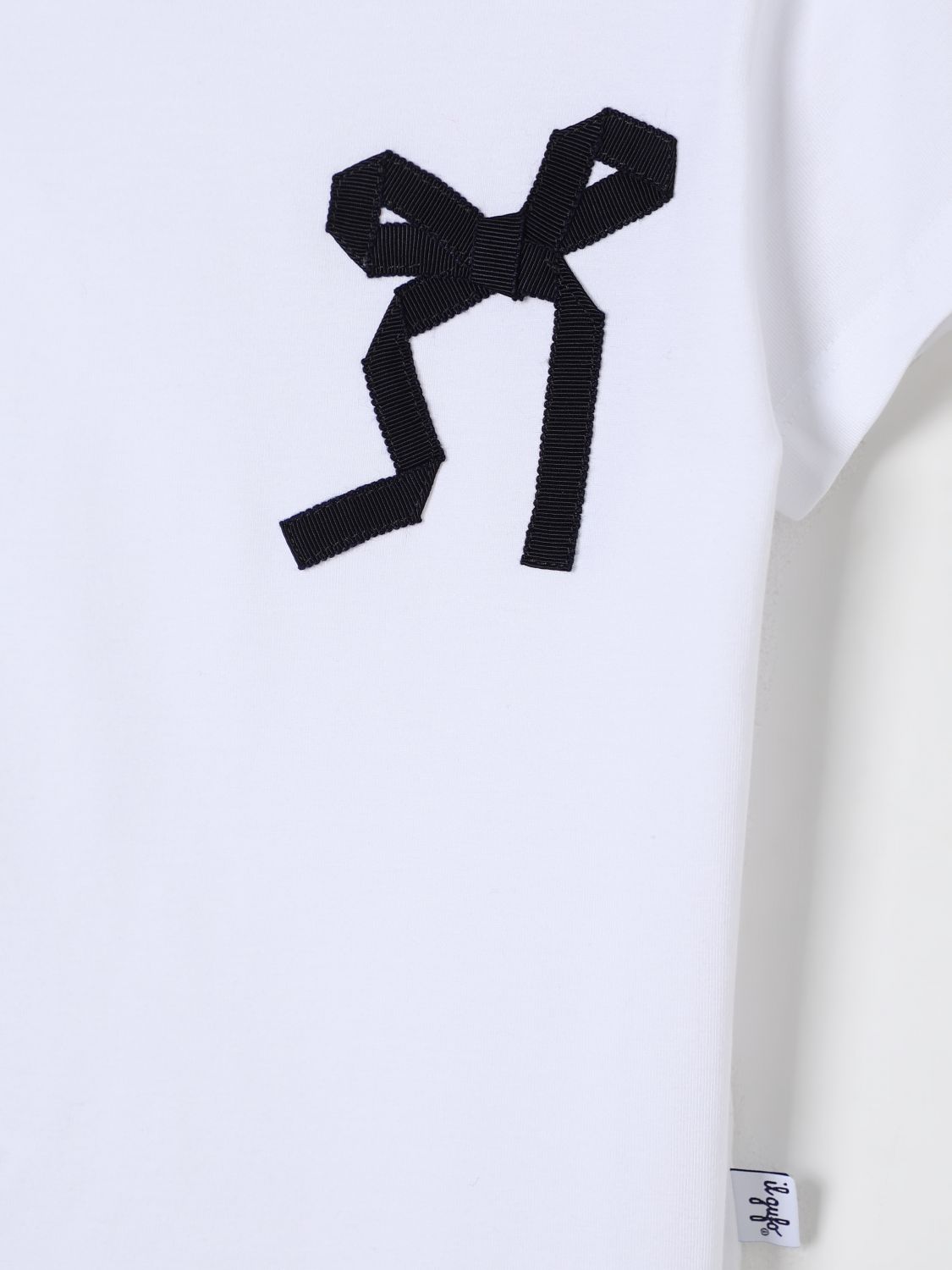 Bow-detail T-shirt - White