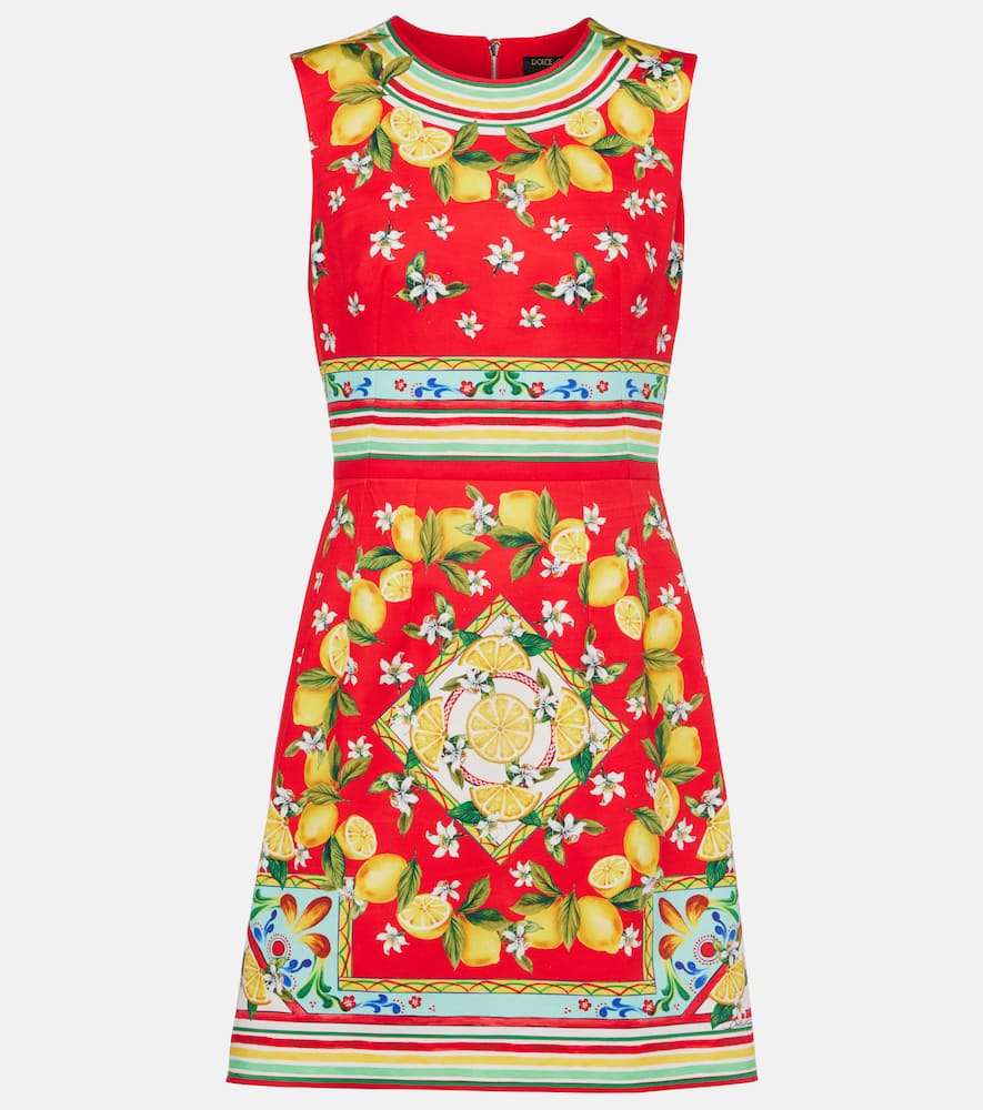 Printed cotton minidress