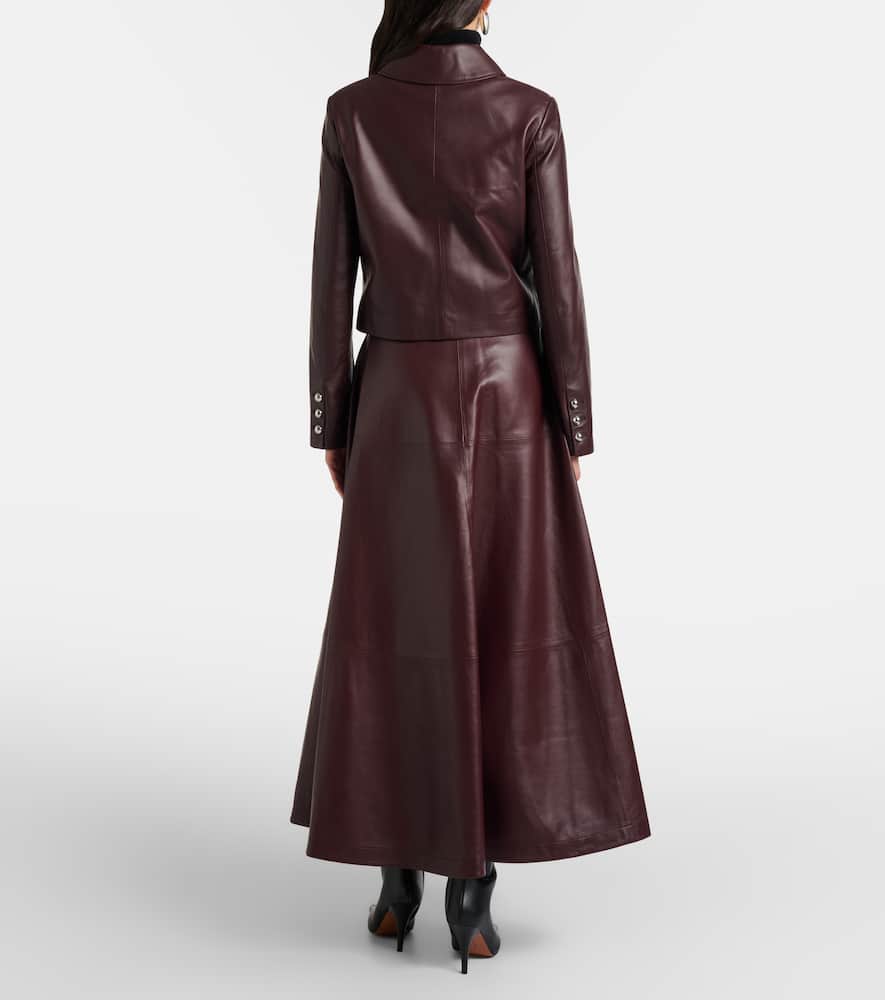 Varda leather maxi skirt