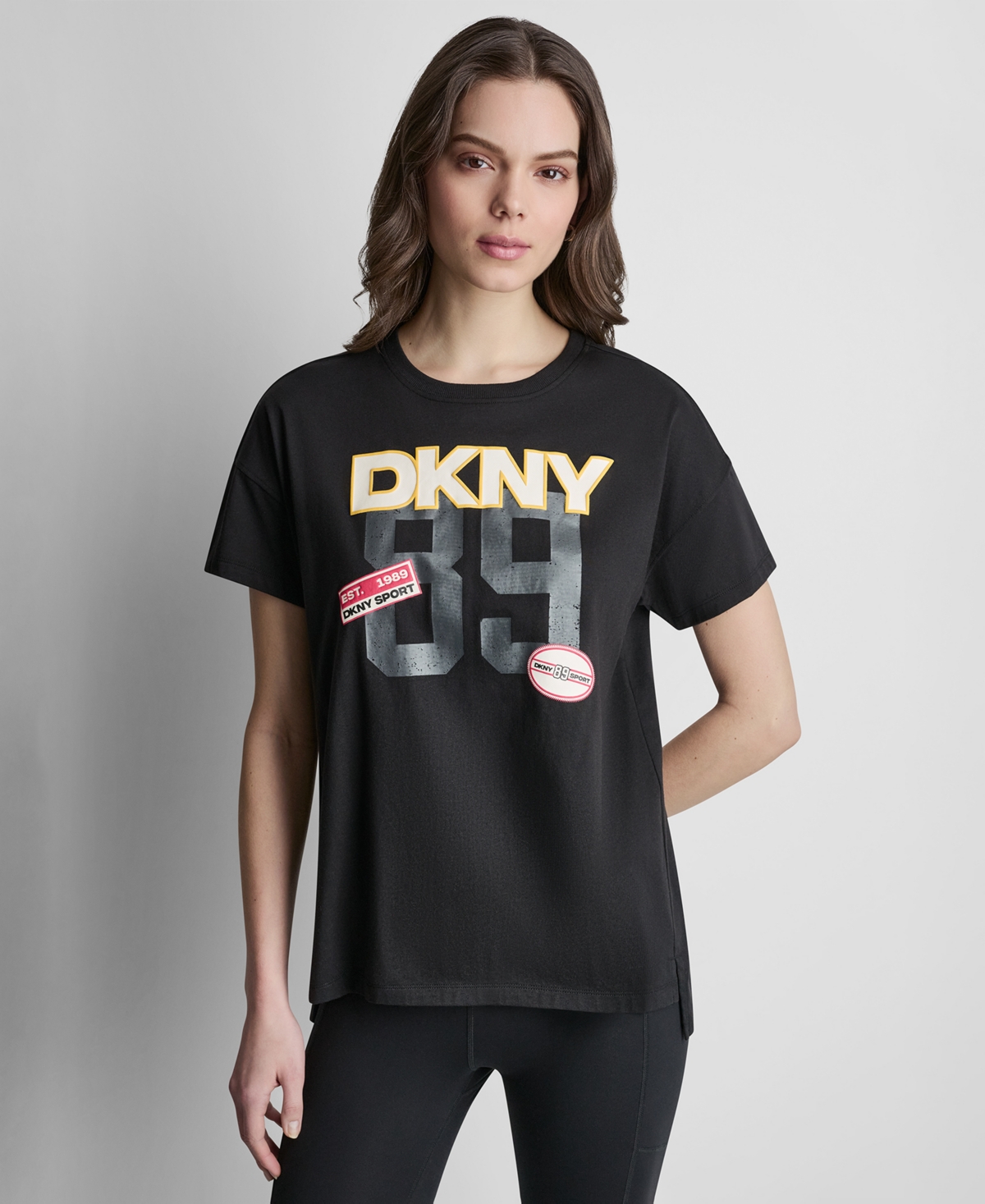 Women's Campus Patch Crewneck T-Shirt - Black