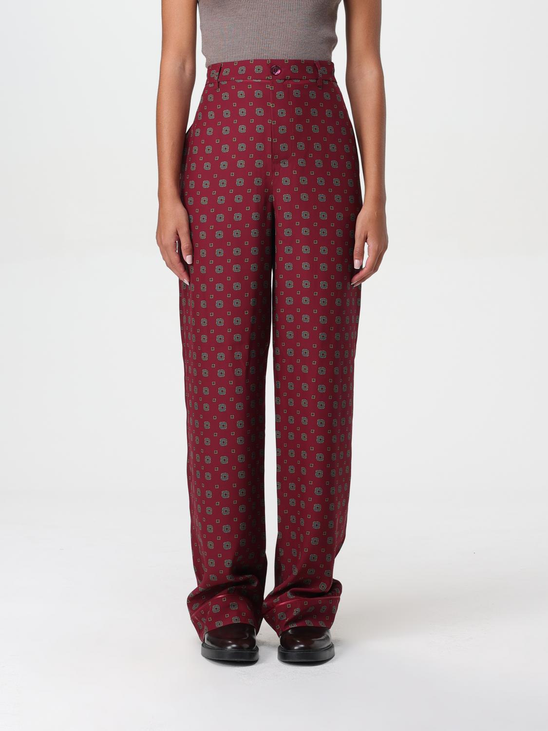 Pants Woman color Burgundy