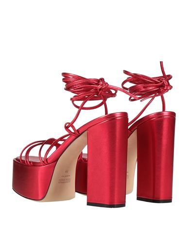 Woman Thong sandal Red Size 10.5 Leather