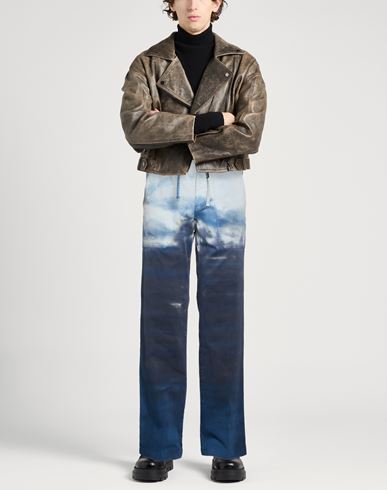 Man Pants Navy Size 32 Cotton, Elastane