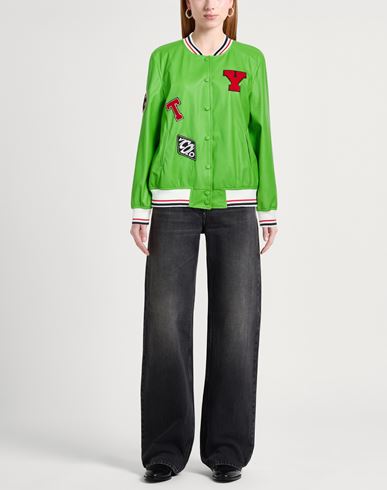 Woman Jacket Green Size S Polyurethane, Viscose