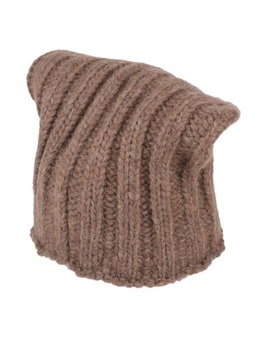 Woman Hat Khaki Size ONESIZE Baby alpaca wool, Merino Wool, Polyamide