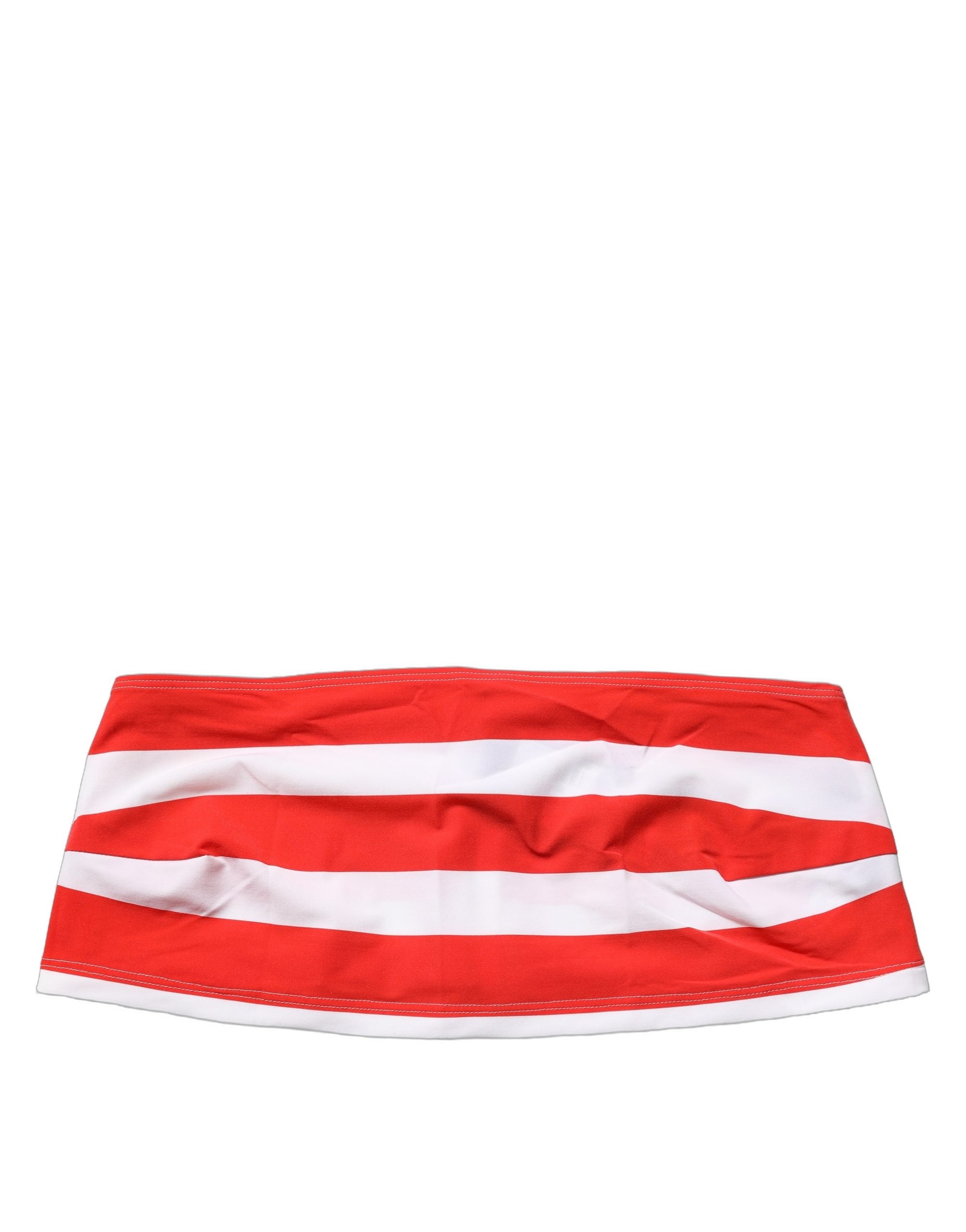 Striped Ribbed Tank Top — Red