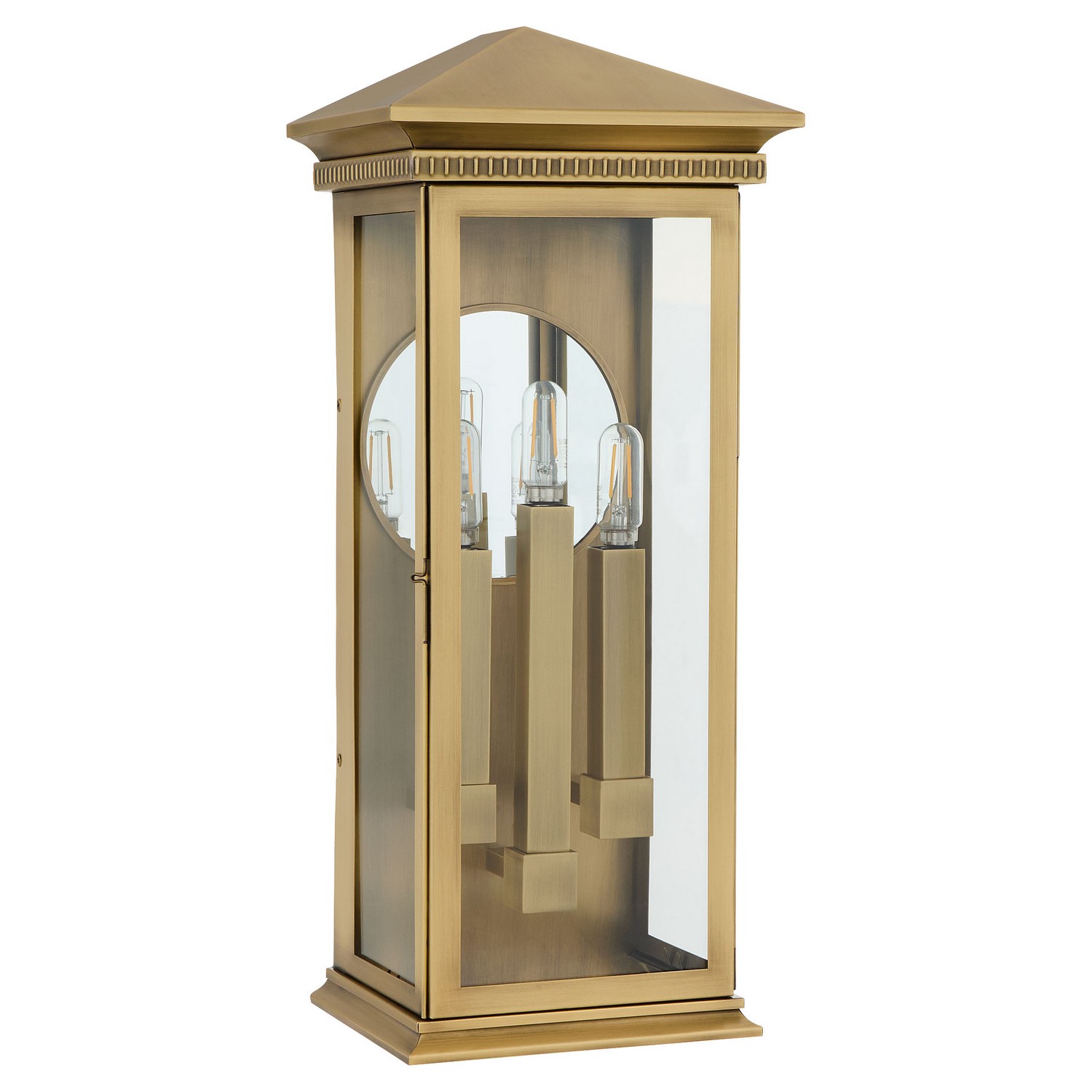 Heritage Brass Outdoor Wall Sconce from the Guilford Collection