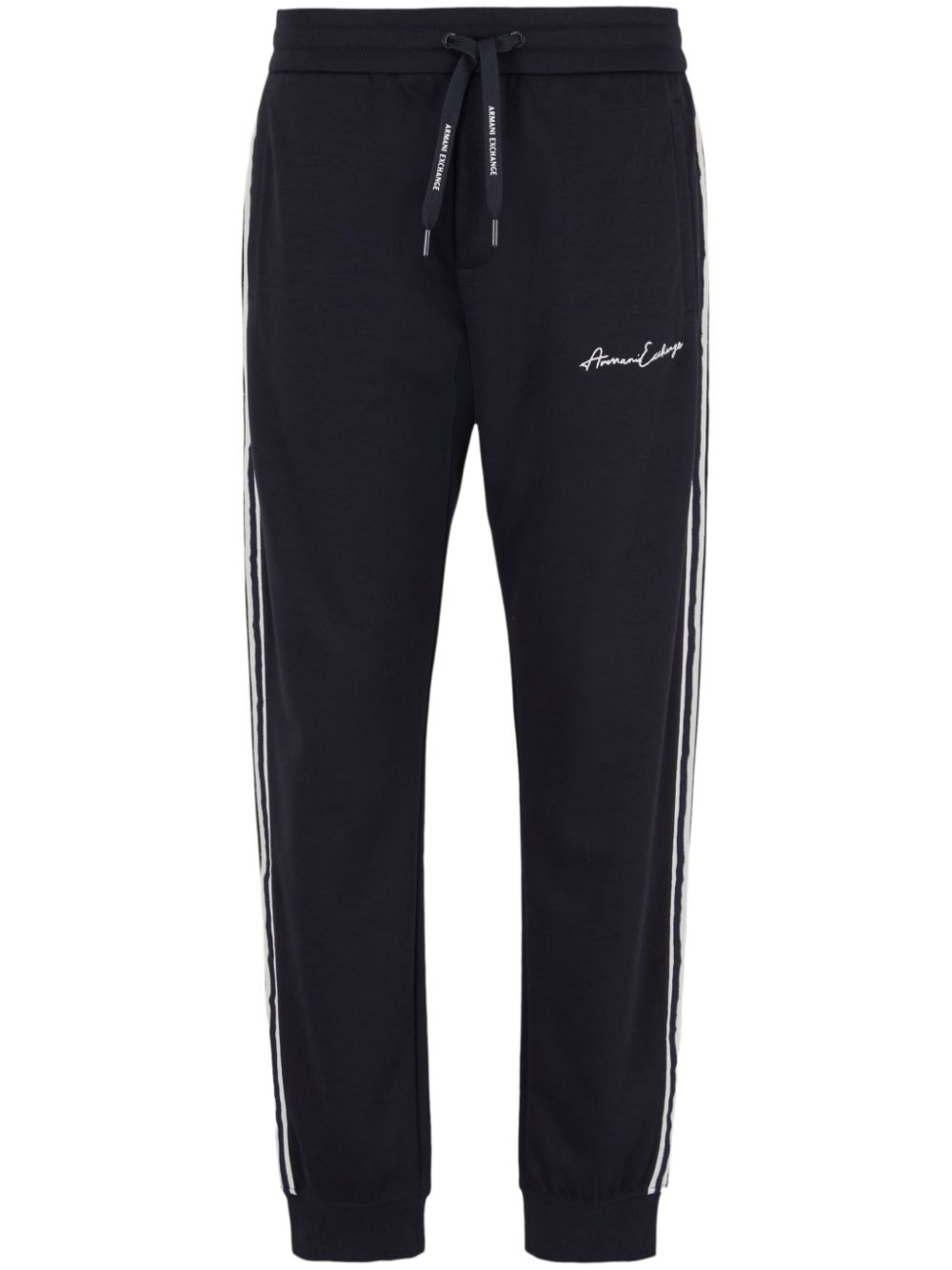 Logo-embroidered track pants - Black